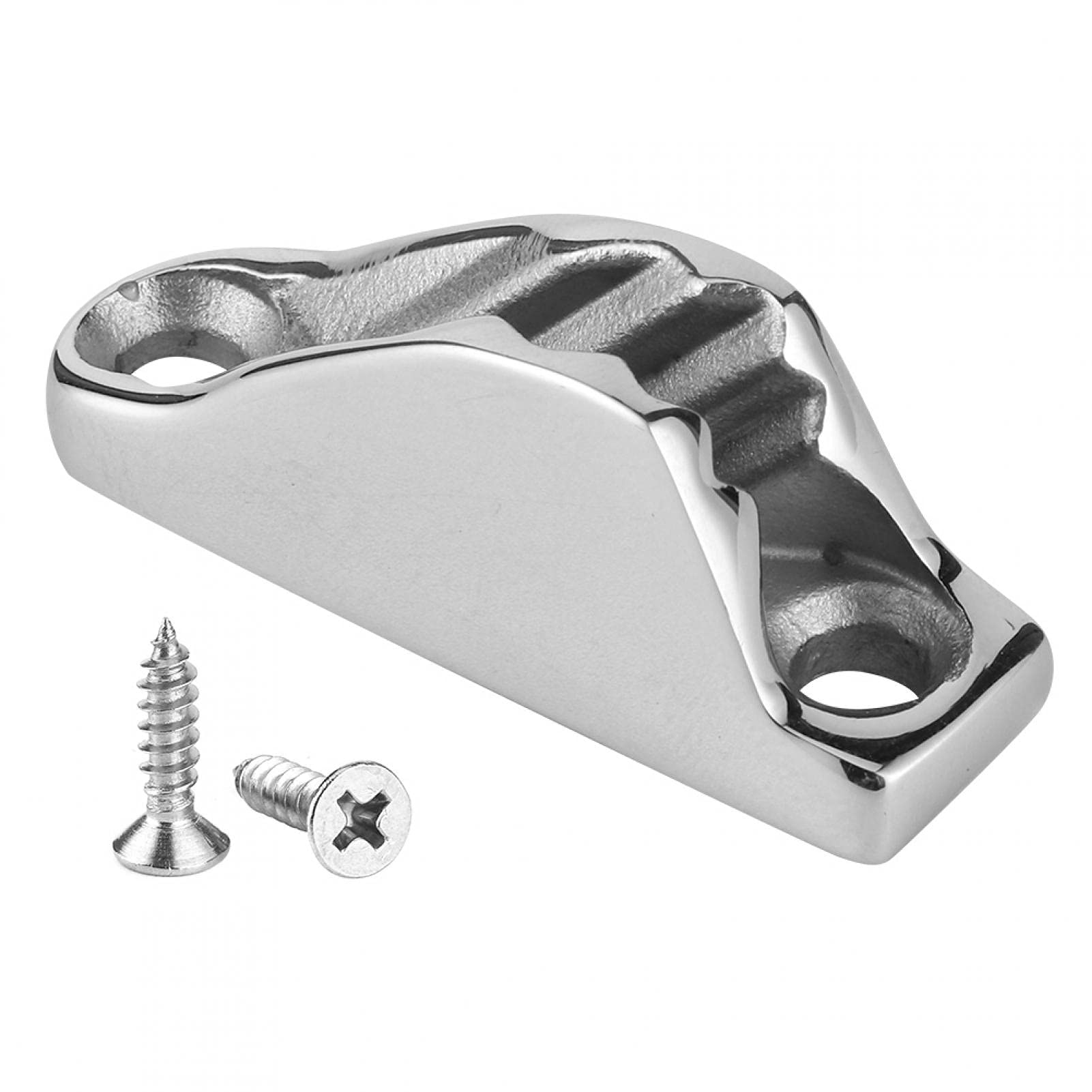FTVOGUE Rope Cleat Stainless Steel, Boat Clam Cleat Rope Line Clamp Jam Grip Boat Hardware Parts Sailing Kayak Marine Accessories Fit for 6mm/0.2in Line