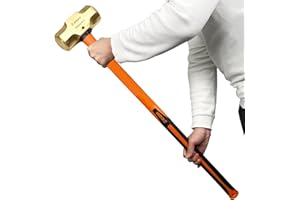 WEDO Brass Sledge Hammer With Fiberglass Handle, Non-Magnetic, Die-Forge, Corrosion Resistant, DIN Standard, 10lb, 900mm, 36"