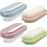 Nail Brush for Cleaning Fingernails Two Sided Hand Fingernail Scrub Brush Soft Stiff Bristles Nail Scrubber Brushes for men women kids,4 PCS