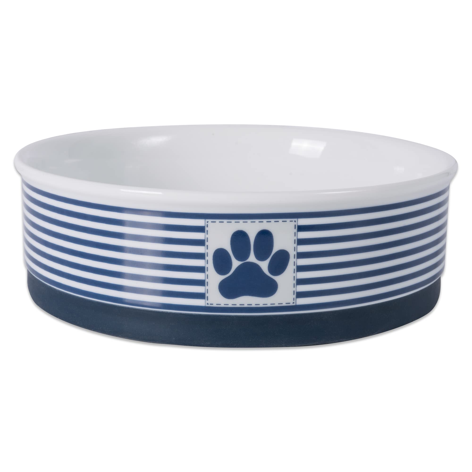Bone Dry Paw & Patch Ceramic Pet Collection, Large Bowl, 7.5x2.4, Nautical Blue — image 1