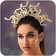BARTOSI Medusa Snake Headband Gold Snake Headband Halloween Tiara Headpiece Dress up Headdress Hair Accessories for Women and Girls Costume Party Supplies