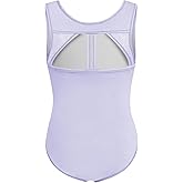 Phineein Girls Sleeveless Ballet Gymnastics Leotards Kids Athletic Crisscross Mesh Back Dancewear Unitards