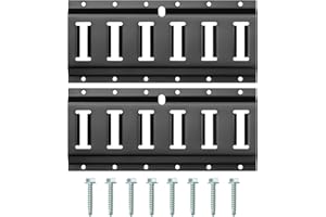 FamilyKit 2 Pack E Track Tie-Down Rail Kit, 1FT Heavy Duty E Track Rails, E-Track Accessories with Screws for Trucks, Garages