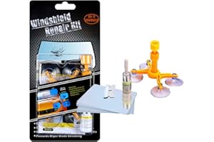 GLISTON Car Windshield Repair Kit for Chips and Cracks, Bulls-Eye, Spider Web, Star-Shaped, Nicks, Half-Moon Crescents