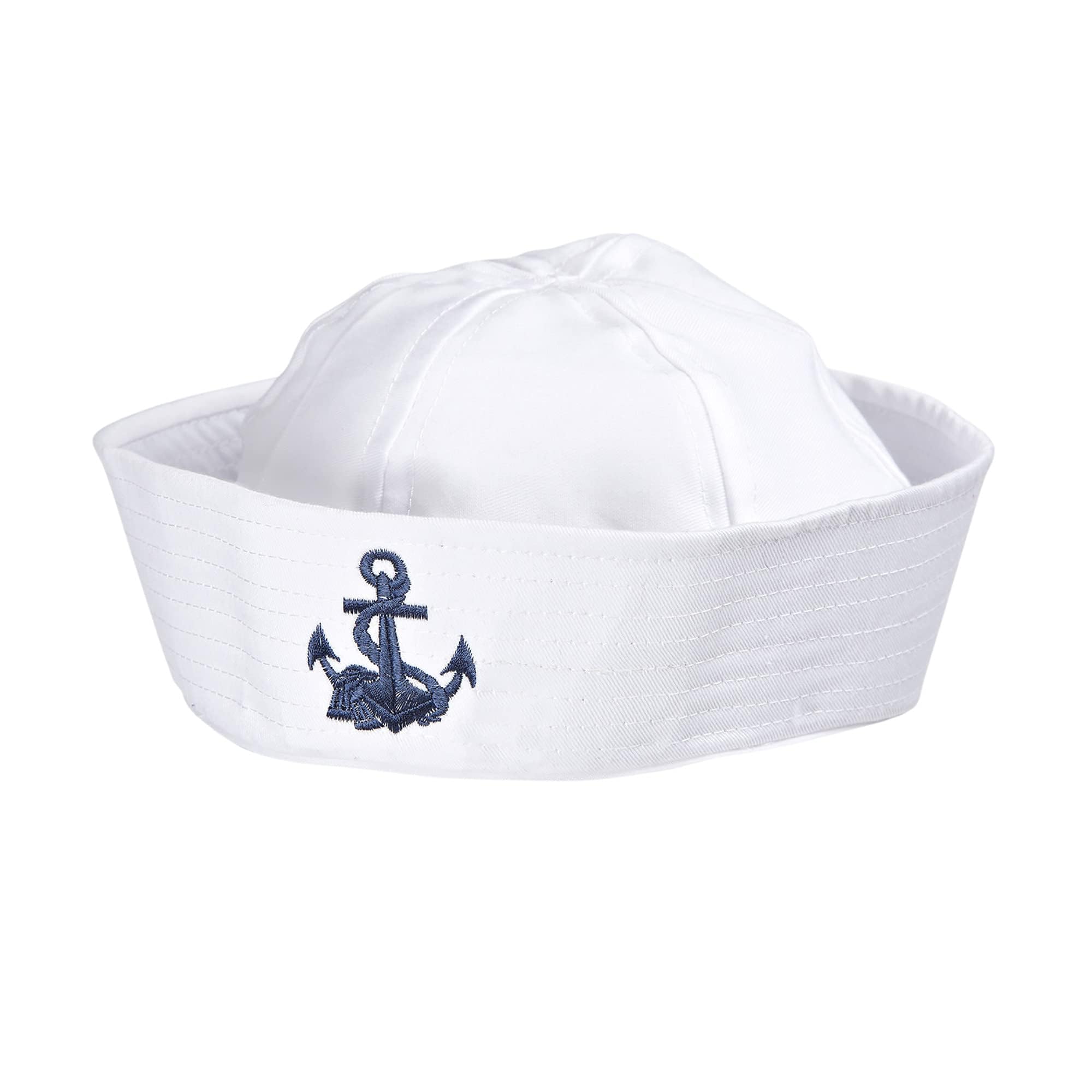 Widmann Sailor Hat w/Anchor Hat Headware Accessory for Pirates Sailors Sea & Nautical Fancy Dress Up Costumes & Outfits