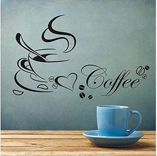 Diy Vinilo Pared Pegatina Café Tiempo Extraíble Pared Calcomanías Para
