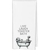 Qabliqo Gothic Skeleton Bathroom Decor Hand Towels, Goth Gifts for Women, Funny Gothic Skeleton in Bathtub Decorative Hand Towels for Halloween Bathroom Washroom Toilet Spa, 16x24 Inch