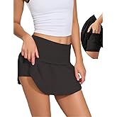 WUYLT Layered Ruffle Skort for Women High Stretchy Sexy Mini Skirt with Shorts Underneath 2026