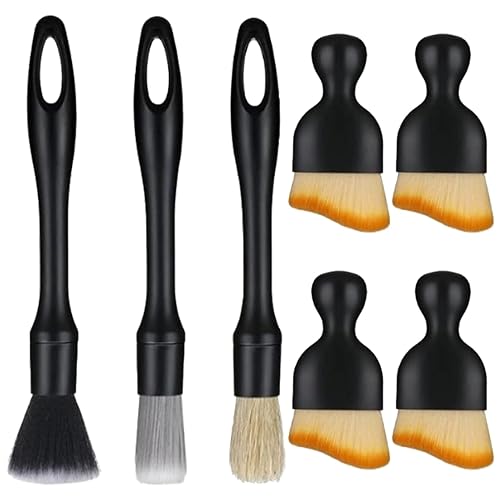 7PCS Car Brush Interior, Automotive Interior Dusting Brush, Car Dusting Brush With Soft Bristles Dust Collector for Car Air Conditioning Vent Scratch Free Car Brush, Computer