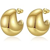 Anten Pink Teardrop Gold Hoop Earrings for Women, Lightweight Drop Hoops Earrings with 18K Real Gold Plated, Hypoallergenic Trendy Jewelry for Women