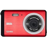 Kids Teens初心者向けのミニデジタルカメラ、Vmotal 12MP 2.8インチTFT LCD充電式デジタルビデオカメラ、ポケットカメラ学生カメラ、誕生日クリスマス用のポイントアンドシュートデジタルカメラ（赤）