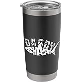Cool Funny Daddy, Strong muscles Shark, Best Dad Ever Fun Stainless Steel Insulated Tumbler