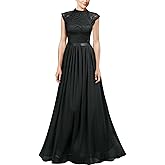 Miusol Women's Formal Sleeveless Floral Lace Bridesmaid Party Maxi Dress