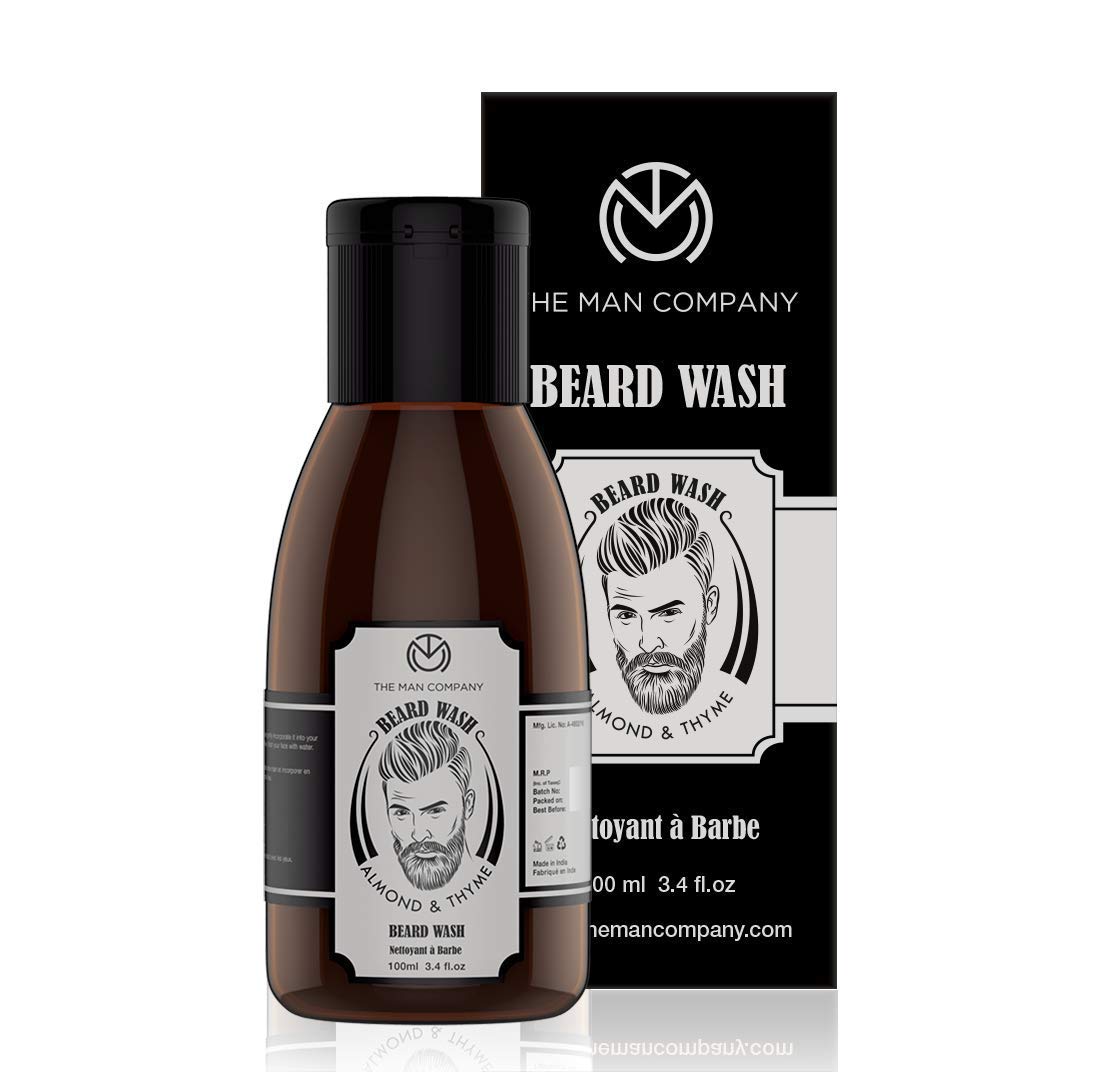 The Man Company Beard Wash & Shampoo For Beard Softener With Almond And Thyme Essential Oils -100Ml