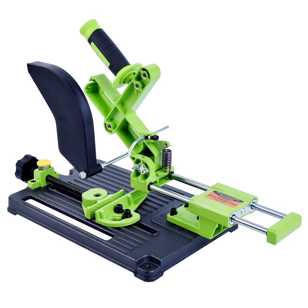Angle Grinder Fixed Holder with Upgraded Cast Iron Base, Multifunctional Universal Desktop Angle Grinder Stand,Cutting Machine Table Saw Pull Rod Angle Grinding Machine Bracket for 100/115/125mm