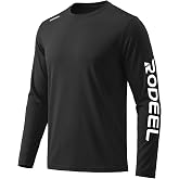 Rodeel Men's Fishing Shirts for Men Long Sleeve Wicking Fabric UPF 50 Sun Protection Performance Shirt