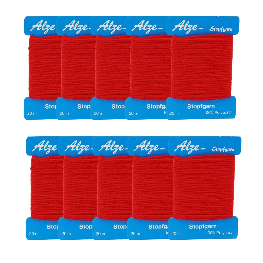 Trimz Darning Wool, Acrylic, Red, 10x20m