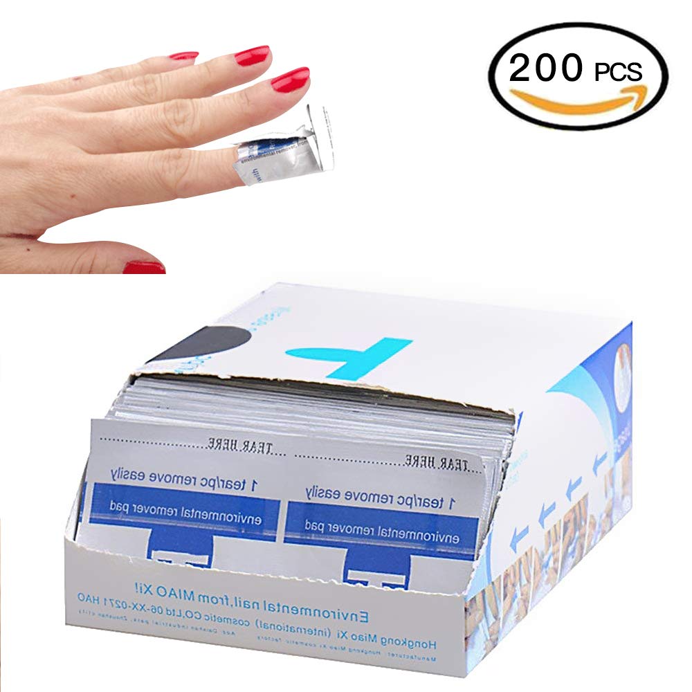 Foil Nail Polish Remover Pads,AIDUE 200PCS Acrylic Nail Polish Remover Wipes UV Gel Nail Polish Remover