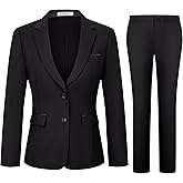 Kelyaa Women's 2 Piece Suit Lady 2 Button Business Work Office Slim Fit Blazer Jacket Pants Set