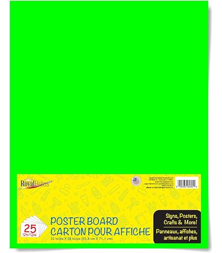 Amazon.com: BAZIC Products Fluorescent Green Poster Board, 22 x 28