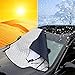 Oldpenpal Foldable Windshield Sun Shade, Protects UV Rays, Keep Your Car Cooler with Mirror Protective Covers and Magnet Design, Fits Most of Car & SUVs (59.8