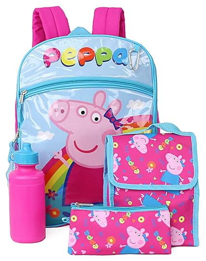 Peppa pig school bag and lunch box Clearance