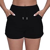 Halcurt Womens 3" Swim Board Shorts High Waisted Swimsuit Bottoms with Liner Pockets Quick Dry Beach Shorts