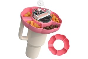 Snack Tray with Handle & Silicone Bowl for Stanley Cup Snack Tray for Movie Nights, Road Trips & Home Use - Easy to Clean, 30
