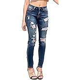 DeftSharp Women’s Casual Skinny Jeans - Comfort Stretch Denim Vintage Wash Jeans