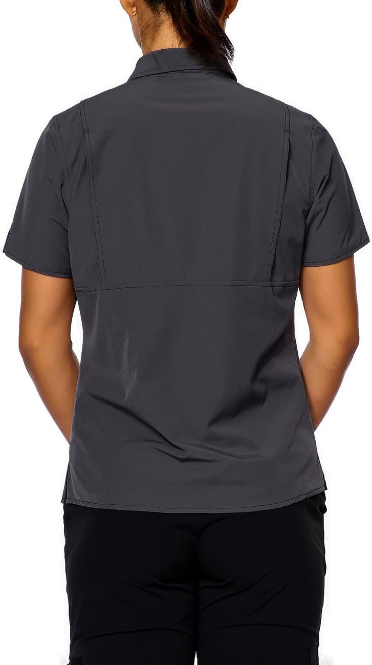 Nonwe Women's Camping Shirts Roll-Up Long Sleeve Quick Dry: Clothing
