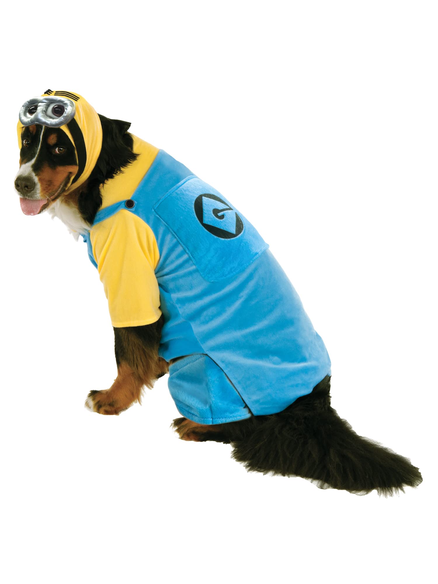 Rubies unisex adult Official s Minion Pet Dog Costume Big Dog Size XXL, Multicolor, XXL UK Halloween