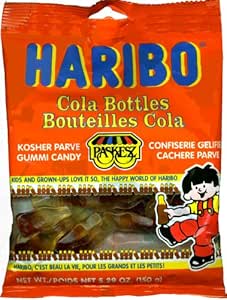 haribo gummi candy super cola bottles