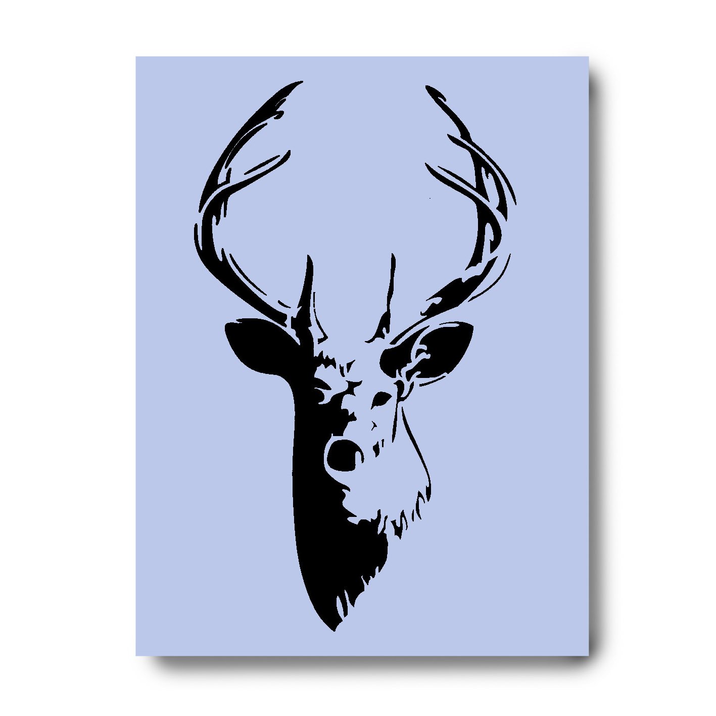 Dovetails Vintage Stag Stencil Size 210 x 297 mm (Image Size 152 x 260 mm)