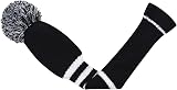 Scott Edward Knit Golf Wood Head Covers Set of 4 Black White Stripes 460CC view 5