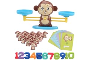 NAMOARLY Educational Balance Toy Monkey Math Game Set for Kids, Arithmetic Learning Toy for Preschool Toddlers