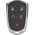 Kepdul Replacement for Cadillac Key Fob Shell Compatible with Cadillac ATS CTS XTS SRX XT5 CT6 Escalade Sport Utility Vehicle Remote Keyless Entry (for-B)
