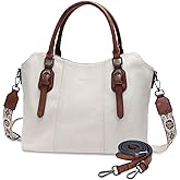 VASCHY Hobo Bags for Women, Vegan Leather Top Handle Satchel Shoulder Purse Handbag Purse with Crossbody Guitar Strap