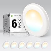 ASD 6 Pack LED Disk Lights 4 Inch, 5CCT Flush Mount Ceiling Light Fixture | 10W 2700K-5000K 685LM Dimmable Surface Mount Disk Light, CRI90+ 4 Inch LED Ceiling Light, Low Profile Disc Lights, UL