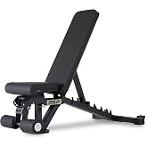REP FID Foldable Weight Bench, Incline Decline Chair for Home Gym, Compact Portable Stationary Equipment, Heavy Duty Strength Training Platform, Adjustable Situp Dumbbell Workout Support, AB-3000