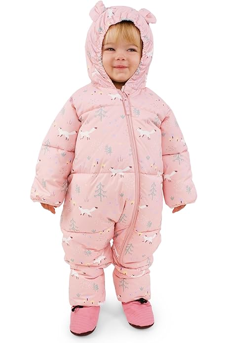 Baby Girl Jacket DKNY Baby Girls' Fleece-Lined Snowsuit Winter