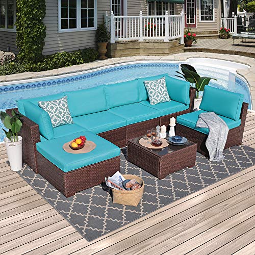 OC OrangeCasual Patio Furniture Set Outdoor Conversation Rattan Wicker