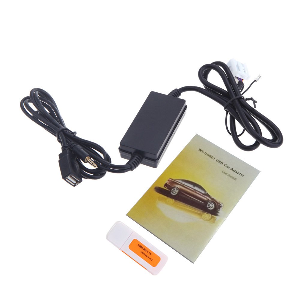 KKmoon Auto Car USB Aux-in Adapter with Card Reader MP3 Player Radio  Interface for VW Audi Skoda Seat 12Pin: Amazon.co.uk: Car & Motorbike