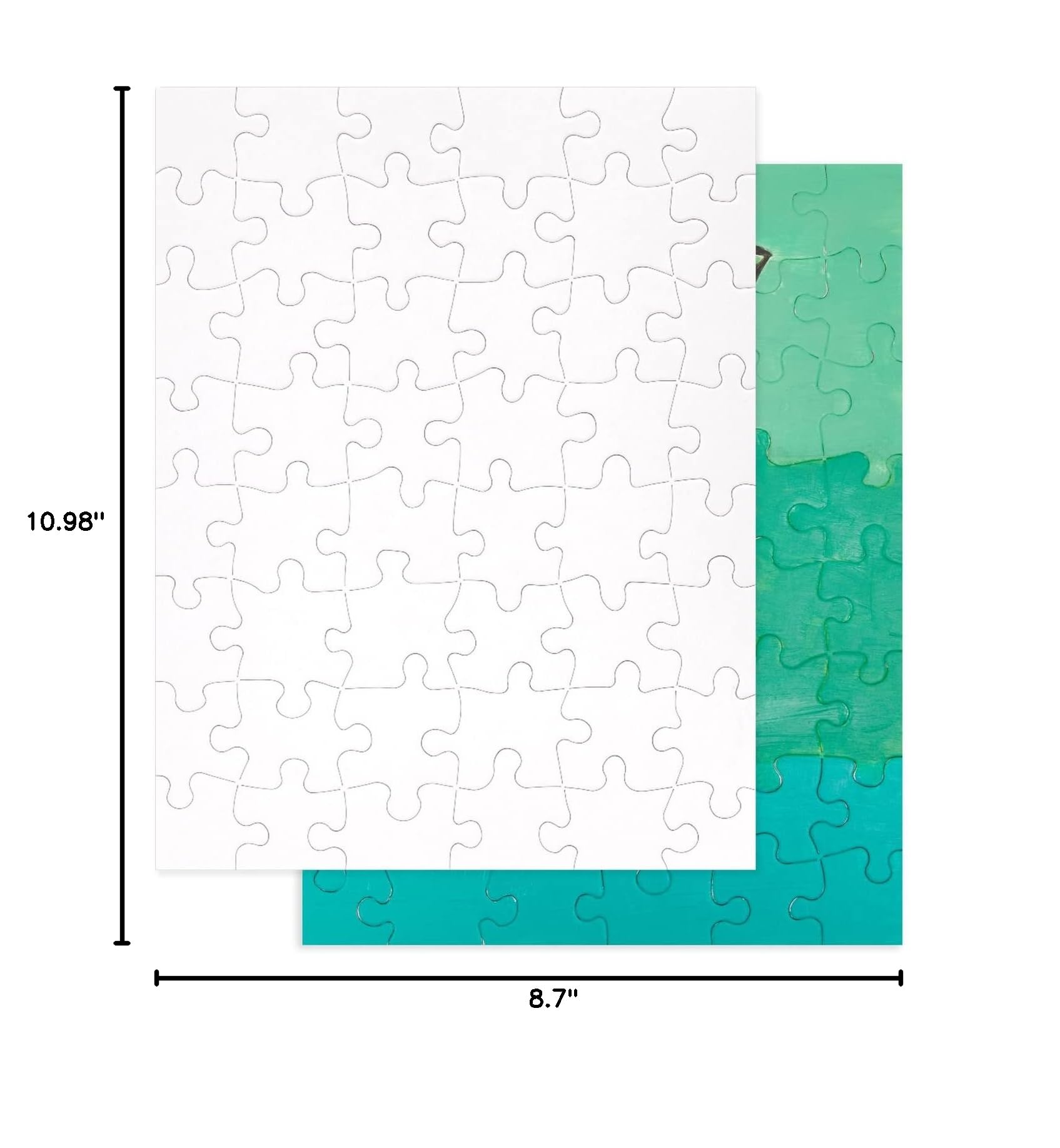 Juvale Blank Puzzles to Draw On - Craft Blanks & DIY Crafts - Make Your Own Puzzle & Custom Designs in Bulk - 36-Pack, 48 Pieces, 8.5 x 11 in, White