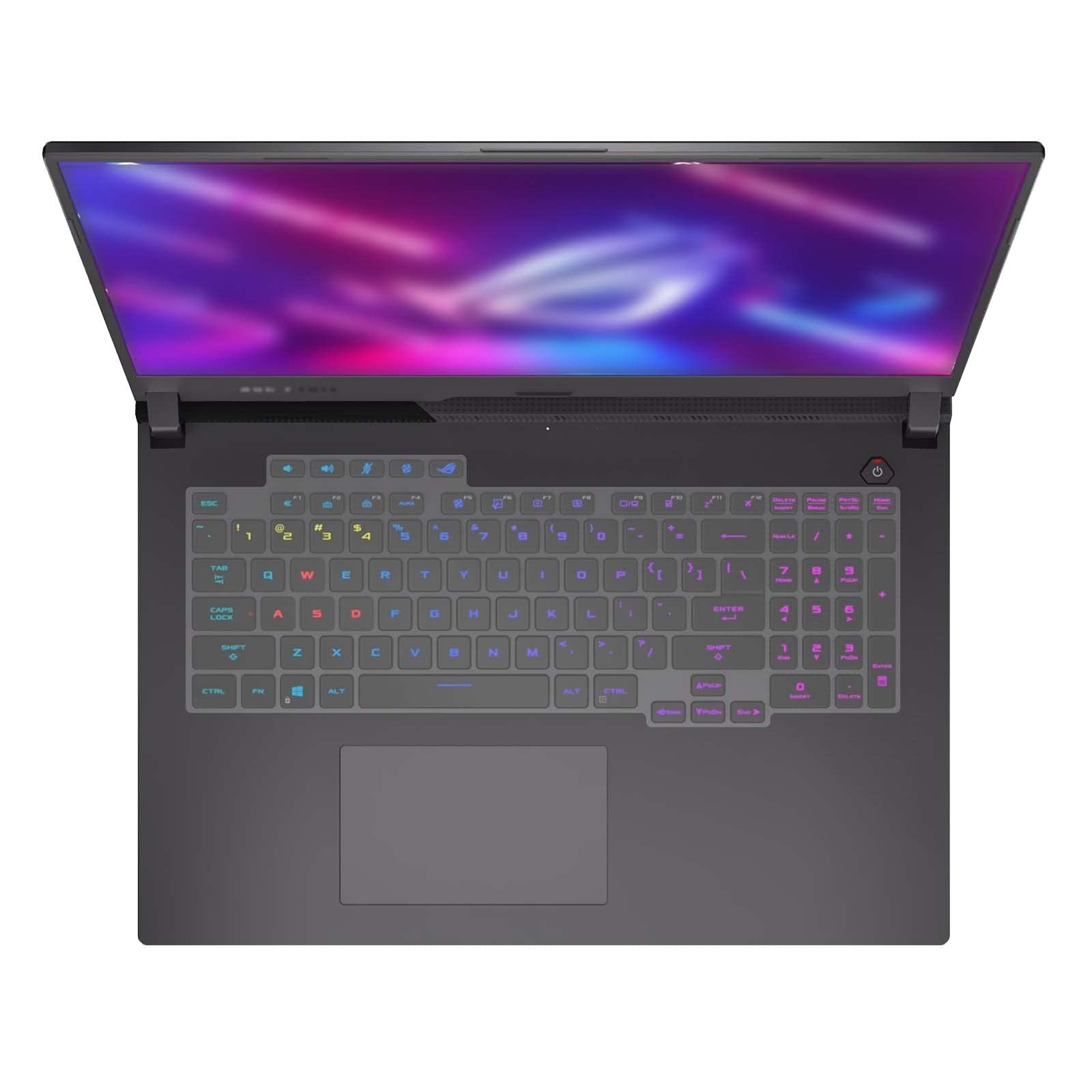MiNGFi TPU Keyboard Cover for ASUS ROG Strix Scar 17 (2022) G733Z G733ZW G17 (2021) G713QR G713RM G713QE - Transparent