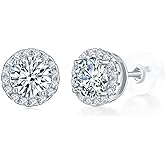 Moissanite Stud Earrings 925 Sterling Silver Lab Created Earrings for Women Men DOJOJOSA Jewelry Gifts