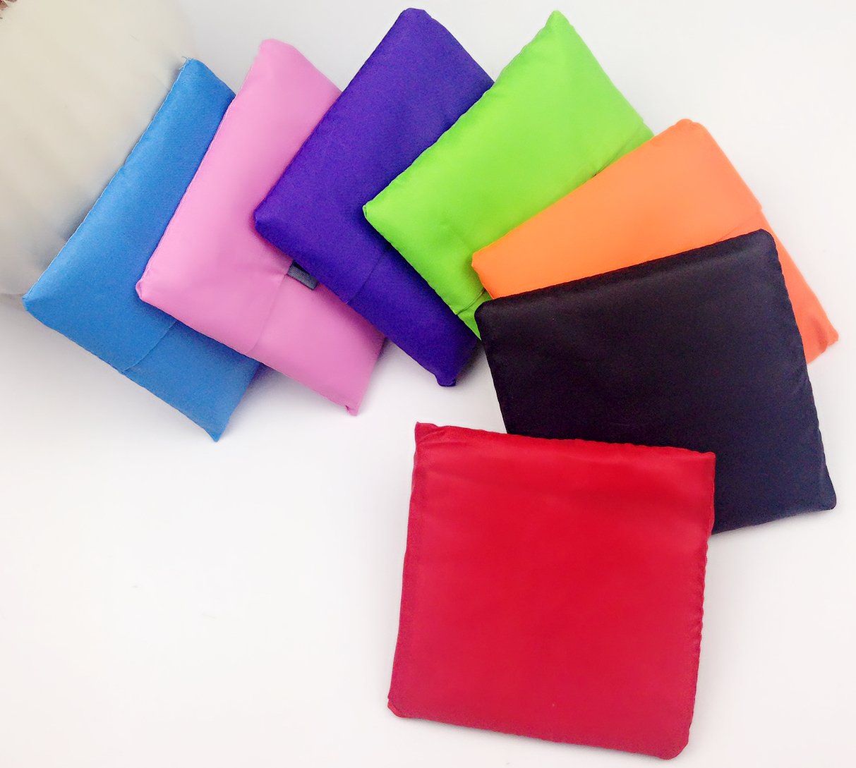 RayLineDo® Pack of 7 Strawberry Reusable Foldable Shopping Bags Grocery Shopping Tote Bags Convenient Grocery Bags and Handy, Shopping Travel Bags