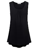 Bebonnie Black Dressy Shirts for Women, Sleevless
