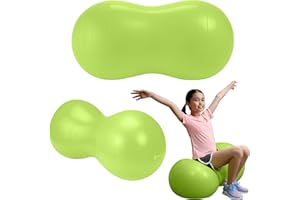Gaiam Kids Active Seat Peanut Shaped Bounce Desk Chair -Exercise Yoga Balance Sitting Ball - Sensory Toys- Flexible Seating, 