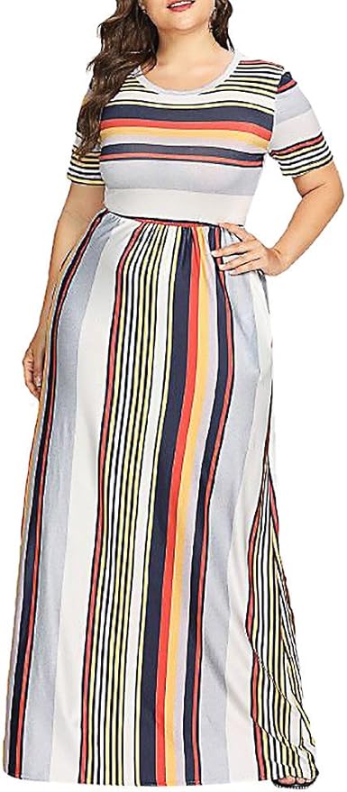 amazon plus size yellow dresses