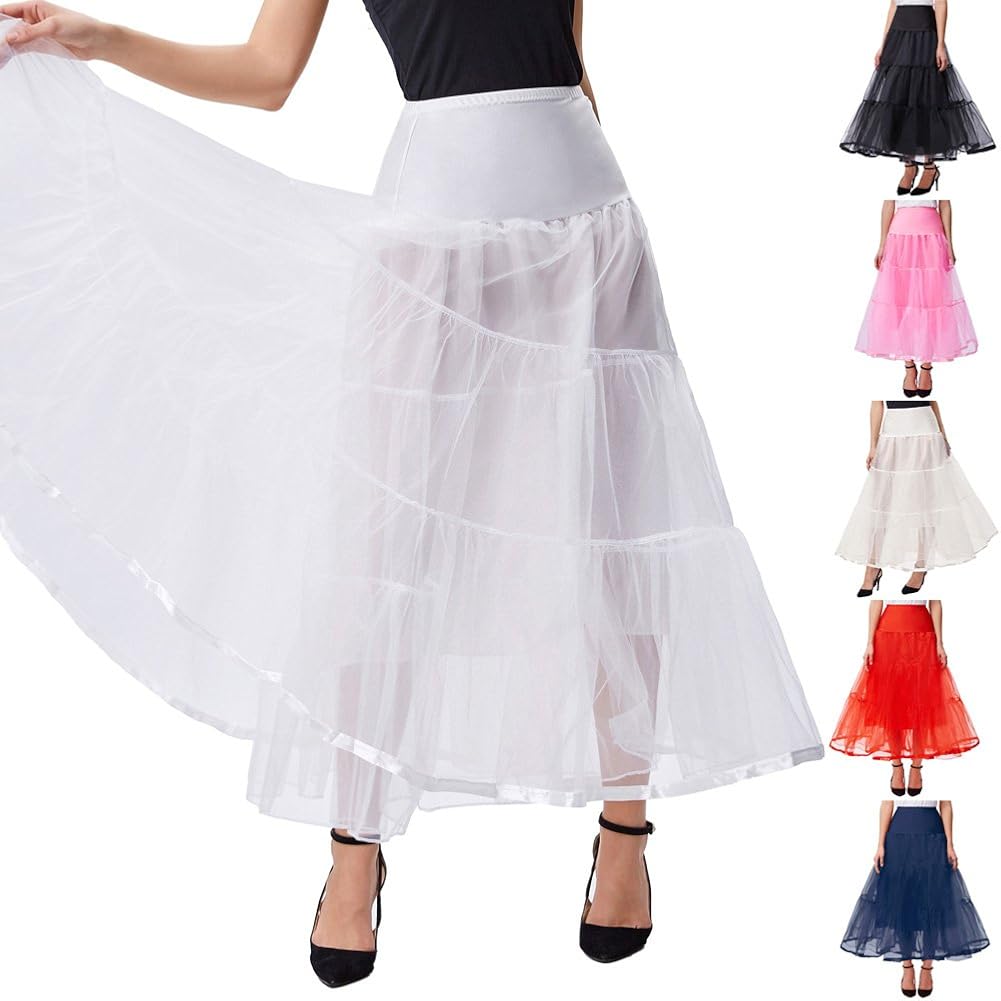 GRACE KARIN Women's Ankle Length Petticoats Wedding Slips Plus Size S-3X at  Women’s Clothing store